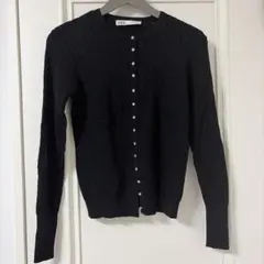 ZARA ビジューボタン長袖カーディガン L