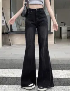 SHINE ロングフレアレッグジーンズ