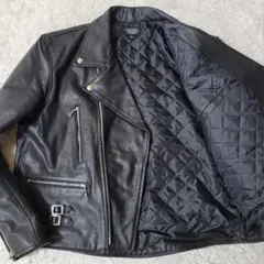美品✨ ホーンワークス ダブルライダースジャケット 本革 黒 大きいサイズ 7L