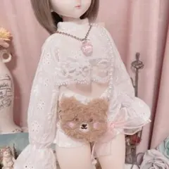 【MDD MSDサイズ】くまちゃんショルダーバッグ(茶)