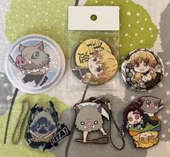 鬼滅の刃 我妻善逸 嘴平伊之助 缶バッジ アクキー ラバスト