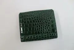 クロコダイル ポロサス ワイン L字ファスナー ハンドメイド 手縫い