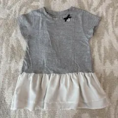 petit main フリルTシャツ 120サイズ グレー