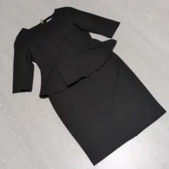 CalvinKlein カルバンクライン ペプラムタイトワンピース ブラック L