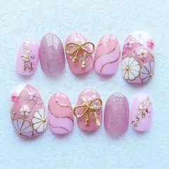 【サイズオーダー】和ピンク　成人式、振り袖・結婚式、和装・袴・前撮り・和柄