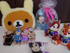 ぬいぐるみセット　ダッフィー ミッキー＆ミニー　チップとデール　リラックマ