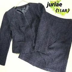 ジュリア フォーマルスーツ ノーカラージャケット ネイビー ラメ ツイード 11