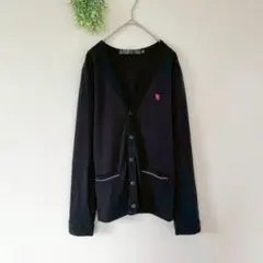 ピンクポンク［M］上品カジュアル◎ワンポイントロゴ刺繍◎Vネックカーディガンのサムネイル