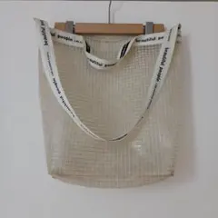 定番 2way ビニール バッグ 半透明 クリア テープ ロゴのサムネイル