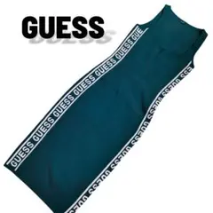 GUESS サイドロゴ ノースリーブ ワンピース グリーン タイトのサムネイル