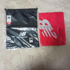 New Balance NTBSBJP7 シューズバッグ S　黒　赤　2枚セット