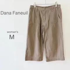 【ダナファヌル】カジュアルパンツ ブラウン クロップド丈 綿100% 美品のサムネイル