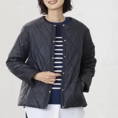 新品ジェイプレス 高密度タフタキルティングショートコート　黒　L