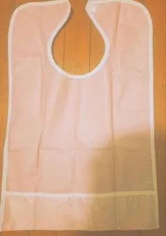 ピンク 食事用エプロン 袖付き