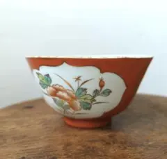 通次阿山 赤釉 鶴 茶碗 紙箱 茶道具 通次阿山 赤釉 鶴 茶碗 紙箱 茶道具 - メルカリ