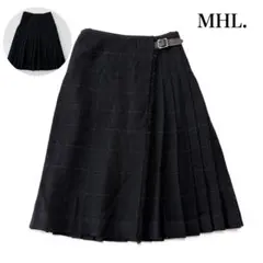 MHL. ウールスカート タータンチェック ラップスカート マーガレットハウエル