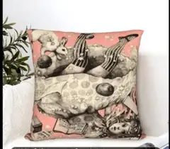 ヒグチユウコ「落下するアリス」デザインのクッションカバー・ 45cm×45cm