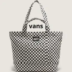 VANS トートバッグ　チェッカー　ブラック　ホワイト　木村拓哉　キムタク