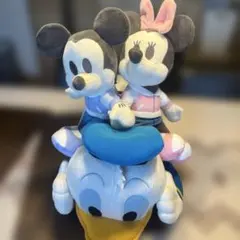 淡色ミッキー ミニー ＆寝そべりドナルド ぬいぐるみセット