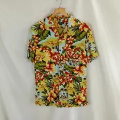 GEORGE　アロハシャツ　半袖シャツ　34-36　ボタニカル　ヤシ　B2516