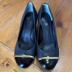 TORY BURCH ウェッジソール パンプス ブラック 6Mのサムネイル