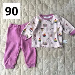 【着用5回程度】UNIQLO ベビー キルトパジャマ 90