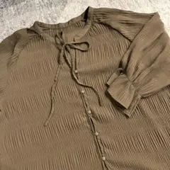 talbyyumi プリーツ加工 ブラウスブラウン