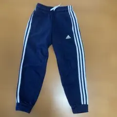 adidas キッズ ジャージ パンツ ネイビー 3本ライン(裏起毛)のサムネイル