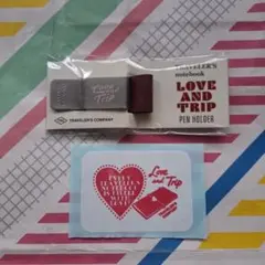 トラベラーズノート LOVE AND TRIP レッド ペンホルダー オマケ付