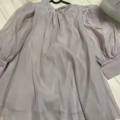 SNIDEL 薄いピンク バルーンスリーブ ブラウス