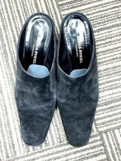 ◼️SONIA RYKIEL ブラックスエードミュール ソニアリキエル革スエード