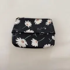 MARY QUANT ポーチ デイジー柄 ブラック