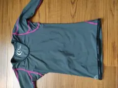 未使用　C3fitレディース　コンプレッションウェア 長袖 グレー ピンク