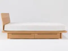 無印良品 MUJI セミシングルベッド 収納+ヘッドボード付き