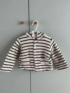 ★PETIT BATEAU★ボーダー三角フード付きアウター