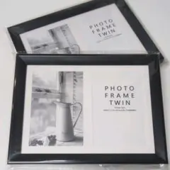 最終価格 フォトフレーム ツイン 写真立て L判 2個セット モダン モノトーン