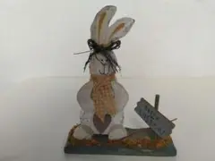新品 カントリー 置物 　レトロ 兎