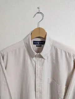 ラルフローレン　シャツ　ピンクベージュ　The Big Oxford　裾ポニー