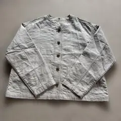 無印良品　ノーカラージャケット　ベージュ　Lサイズ