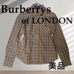 Burberrys ノバチェック柄 長袖シャツ レディース38 ブルーレーベル