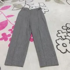 ヒューマンウーマン グレー ヘリンボーン パンツ