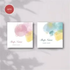 おしゃれ×シンプル｜名刺・ショップカード・台紙【業者印刷／セミオーダー】A141