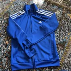 adidas ジャージ 150 青　オシャレ