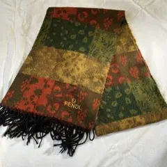 【希少】FENDI 総柄マルチカラー マフラー