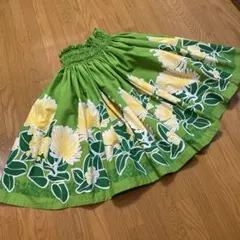 フラダンス用パウスカート グリーン系