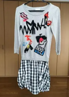 【美品】Re.Verofonna　ヴェロフォンナ　ワンピース　切替異素材のサムネイル