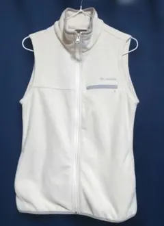 【美品】Columbia ホワイトフリース ベストアウトドアに最適