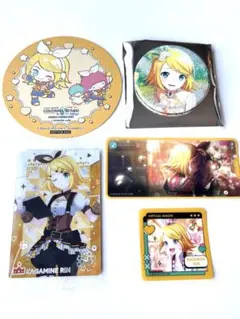【プロセカ】鏡音リンまとめ売り　缶バッジ　ウエハースカード　コースター　メモステ