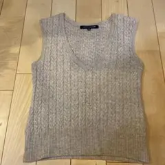 MYTH-COUTURE ケーブル編みニットベスト 38 カシミア入り