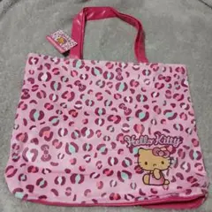 新品タグ付き ハローキティ ピンクレオパードトートバッグ サンリオ